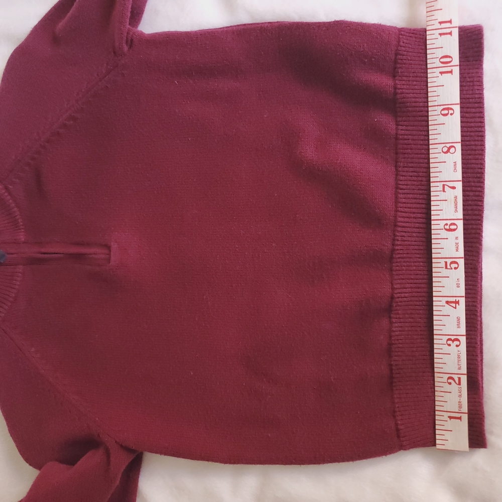 Crewcuts Kids Preppy Burgundy Sweater Quarter Zip. Back To School Fall Style. - Picture 14 of 16